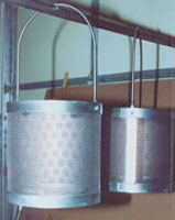 Titanium Dipping Baskets w/ Swing Handle and Perforated Sides